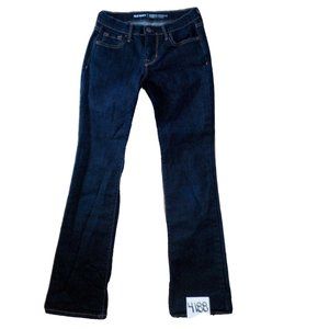 Old Navy Jeans Curvy Profile Mid Rise Stretch Denim Dark Blue Jr. Womens